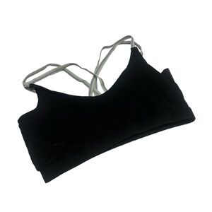 Black sporty sports bra